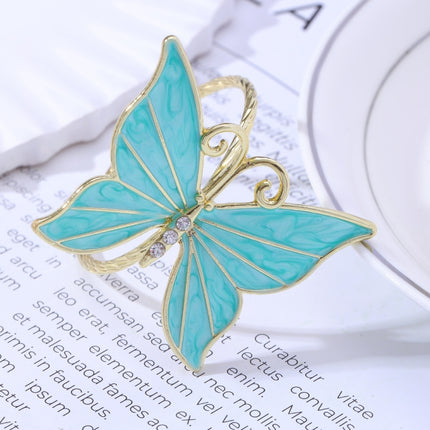 2 PCS Western Restaurant Alloy Butterfly Napkin Ring(Z1071-2)-garmade.com