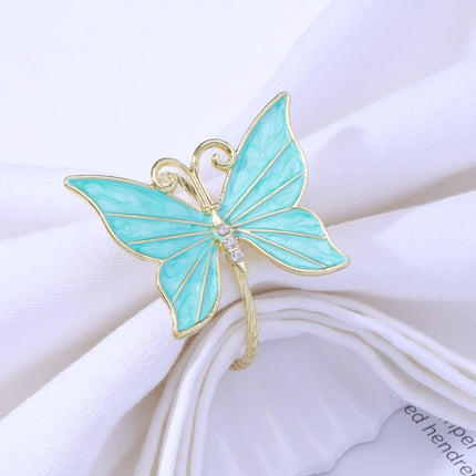 2 PCS Western Restaurant Alloy Butterfly Napkin Ring(Z1071-2)-garmade.com