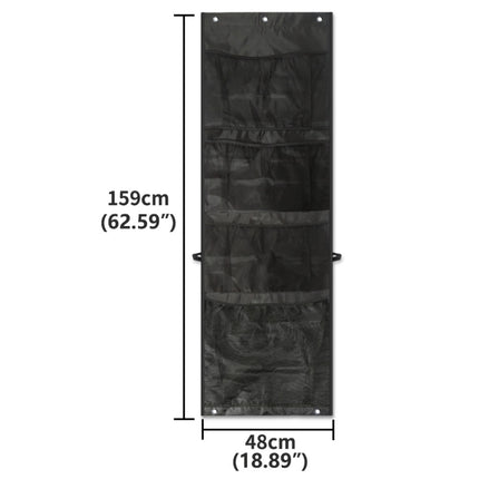 Door Storage Bag Large Capacity Plush Toy Storage Bag, Size: 159x48cm(Black)-garmade.com
