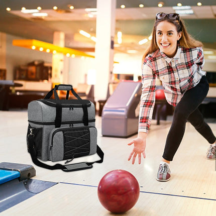Bowling Tote Bag Portable Travel Sneaker Backpack(Grey)-garmade.com