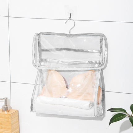 Home Wall Mounted Transparent Underwear Storage Bag, Color: Silver Edge (Small)-garmade.com