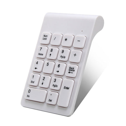 Mini 2.4G Wireless Numeric Keypad(White)-garmade.com