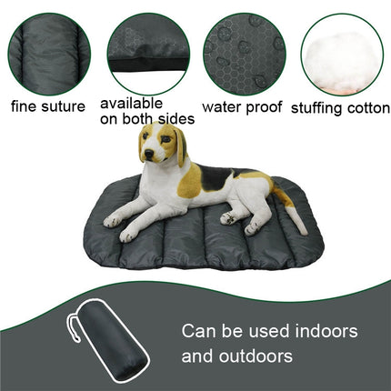 Pet Outdoor Waterproof Cushion Camping Cats And Dog Sleeping Pad, Size: Large 110x76cm(Grey)-garmade.com