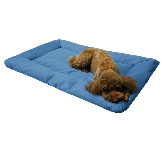 Outdoor Camping Foldable Pet Sleeping Pad 600D Oxford Cloth Waterproof Dog Pad(Sky Blue)-garmade.com
