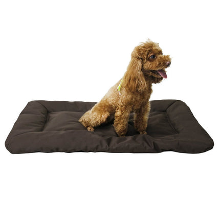 Outdoor Camping Foldable Pet Sleeping Pad 600D Oxford Cloth Waterproof Dog Pad(Brown)-garmade.com