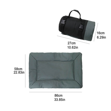 Outdoor Camping Foldable Pet Sleeping Pad 600D Oxford Cloth Waterproof Dog Pad(Grey)-garmade.com