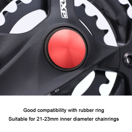 5 PCS Bicycle Hollow Integrated CNC Aluminum Alloy Crankset Dust Cover, Size: 21-23mm(Red)-garmade.com