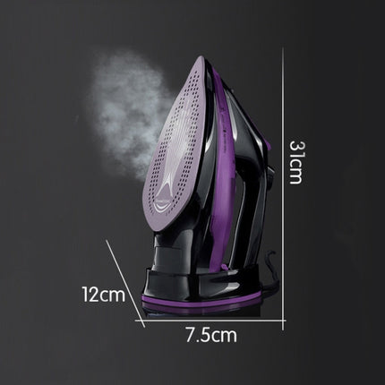 2400W Household Wireless Iron Handheld Steam Iron Garment Steamer,EU Plug(Purple)-garmade.com