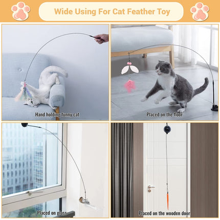 Epoxy Sucker Long Rod Funny Cat Stick Cat Toy, Color: Long -tailed Birds-garmade.com