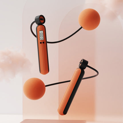Fitness Sport Intelligent Electronic Counting Skipping Rope, Style: Big Ball (Orange)-garmade.com