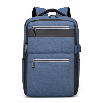 Outdoor USB Charging Portable Business Computer Backpack(Navy Blue)-garmade.com