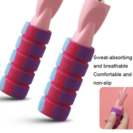 H8010 Weight Bearing Rope Skipping Fitness Equipment(PVC Rope Pink)-garmade.com
