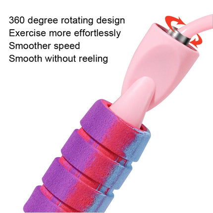 H8010 Weight Bearing Rope Skipping Fitness Equipment(PVC Rope Pink)-garmade.com