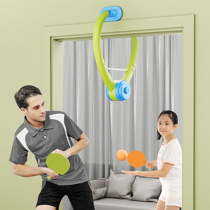 1 Pair Wooden Rackets+4 Balls+1.5m Line ADKING Suspended Table Tennis Trainer-garmade.com