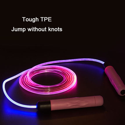 Glowing Skipping Rope Fitness Exercise Student Racing Training(Blue)-garmade.com