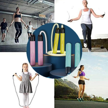 Glowing Skipping Rope Fitness Exercise Student Racing Training(Yellow)-garmade.com