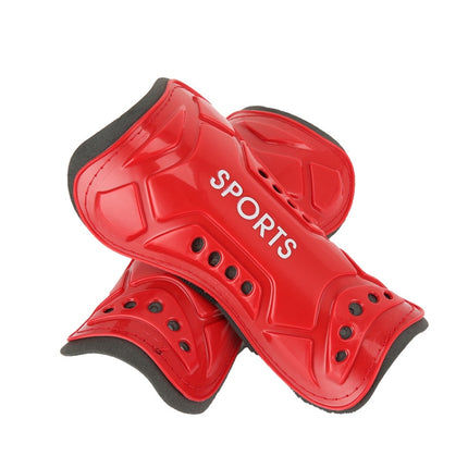 2 Pairs Football Shin Pads Professional Game Training Sports Knee Pads, Color: HTB02 Red L-garmade.com
