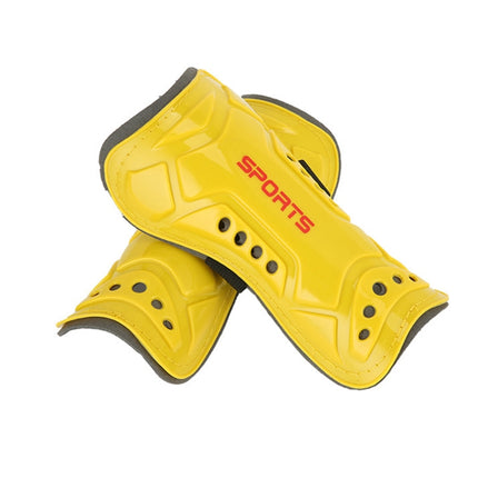 2 Pairs Football Shin Pads Professional Game Training Sports Knee Pads, Color: HTB02 Yellow L-garmade.com