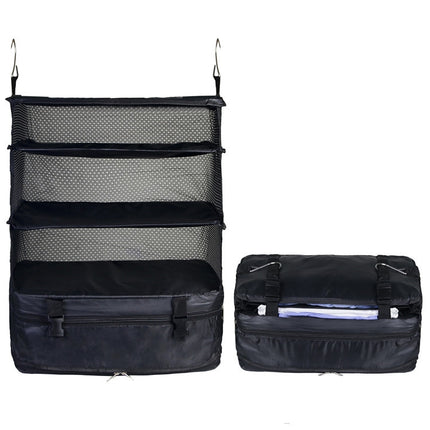 MTP-780 Large Capacity Small Foldable Travel Clothes Storage Bag(Black)-garmade.com