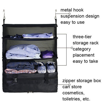 MTP-780 Large Capacity Small Foldable Travel Clothes Storage Bag(Black)-garmade.com