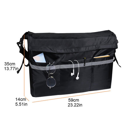 MTP-684 Wheelchair Hanging Bag Multi-Pocket Carts Storage Bag(Black)-garmade.com