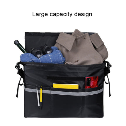 MTP-684 Wheelchair Hanging Bag Multi-Pocket Carts Storage Bag(Black)-garmade.com