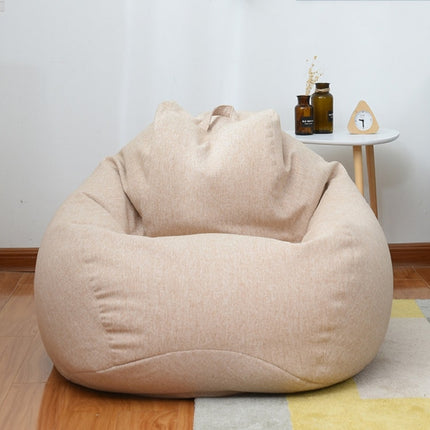 Lazy Sofa Bean Bag Chair Fabric Cover, Size: 90x110cm(Light Khaki)-garmade.com