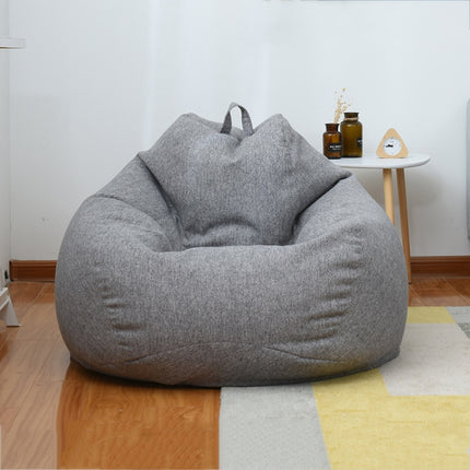 Lazy Sofa Bean Bag Chair Fabric Cover, Size: 90x110cm(Dark Gray)-garmade.com