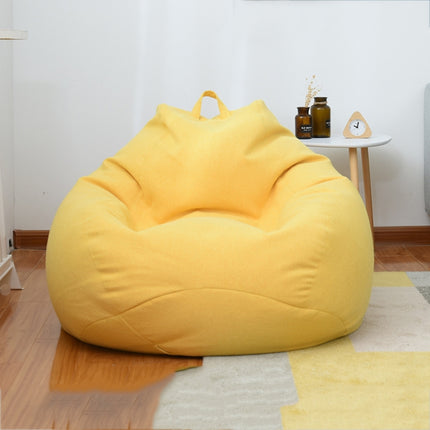 Lazy Sofa Bean Bag Chair Fabric Cover, Size: 90x110cm(Corn Yellow)-garmade.com