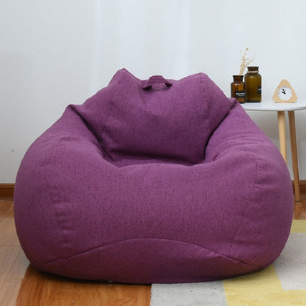 Lazy Sofa Bean Bag Chair Fabric Cover, Size: 90x110cm(Noble Purple)-garmade.com