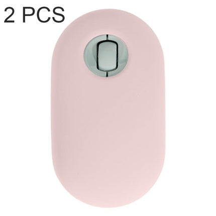 2 PCS Silicone Dustproof Wireless Mouse Protective Case For Logitech Pebble(Pink)-garmade.com