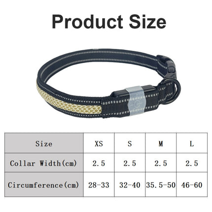 LED Rechargeable Wear-resistant and Waterproof Pet Lighting Collar, Size: M(Black)-garmade.com