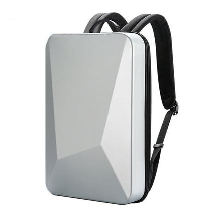 Bopai 61-93318A Hard Shell Waterproof Expandable Backpack with USB Charging Hole, Spec: Regular (Silver)-garmade.com
