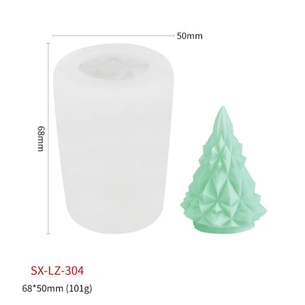 Christmas DIY Scented Candle Silicone Mold, Color: White(SX-LZ-304)-garmade.com