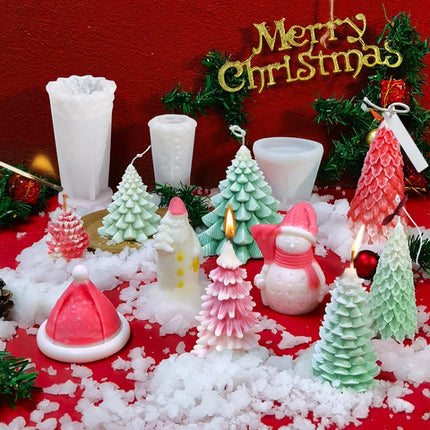 Christmas DIY Scented Candle Silicone Mold, Color: White(SD-70)-garmade.com
