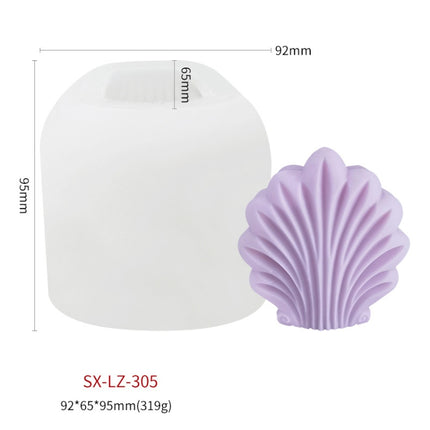 Scallop DIY Scented Candle Silicone Mold, Specification: SX-LZ-305-garmade.com