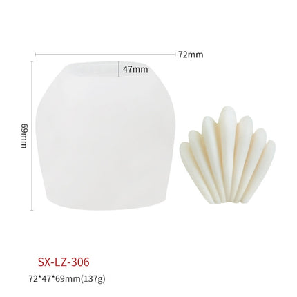 Scallop DIY Scented Candle Silicone Mold, Specification: SX-LZ-306-garmade.com