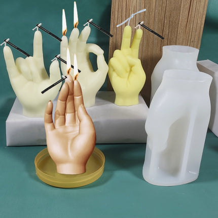 DIY Hand Shaped Scented Candle Silicone Mold, Specification: BH-152-garmade.com