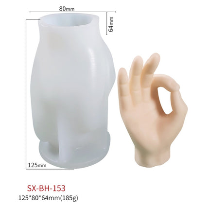 DIY Hand Shaped Scented Candle Silicone Mold, Specification: BH-153-garmade.com