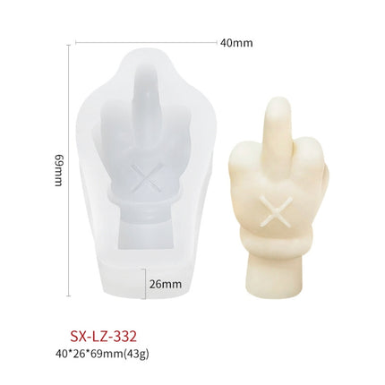 DIY Hand Shaped Scented Candle Silicone Mold, Specification: SX-LZ-332-garmade.com