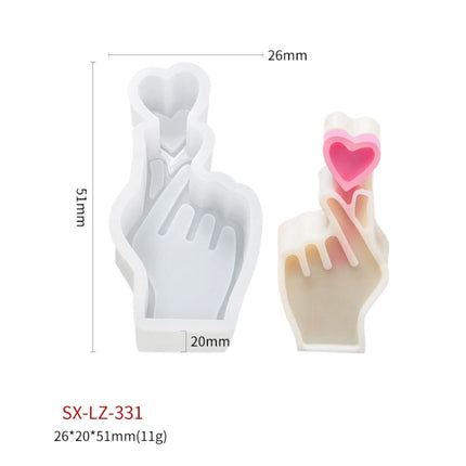 DIY Hand Shaped Scented Candle Silicone Mold, Specification: SX-LZ-331-garmade.com