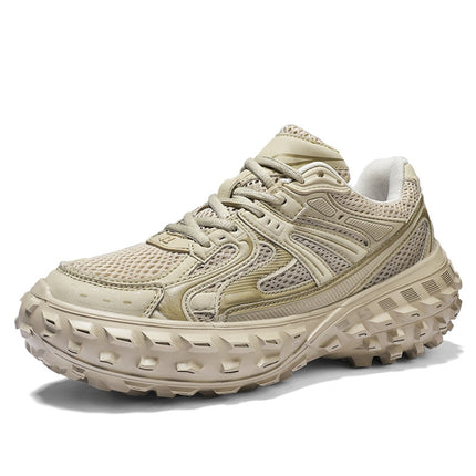 ENLEN&BENNA YCDZ037 Net Cloth Thick Bottom Tire Shoes Casual Sports Shoes, Size: 43(Apricot)-garmade.com