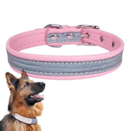 CL181K Pet Soft Reflecting Collar, Size: S(No Iron Sheet Pink)-garmade.com