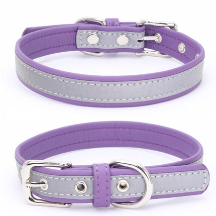 CL181K Pet Soft Reflecting Collar, Size: S(No Iron Sheet Purple)-garmade.com