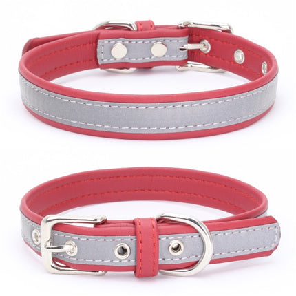 CL181K Pet Soft Reflecting Collar, Size: S(No Iron Sheet Red)-garmade.com