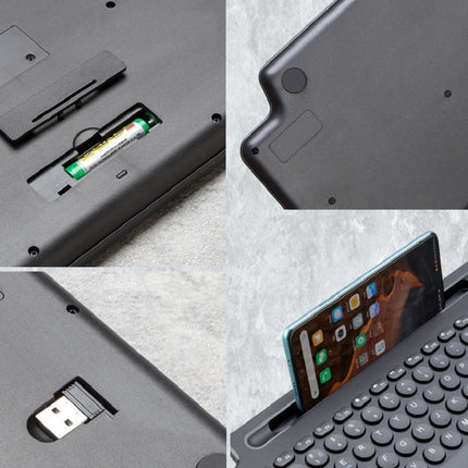 2.4G Bluetooth Wireless Keyboard With Card Slot Bracket With Touchpad-garmade.com