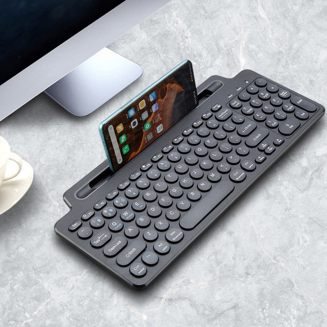 2.4G Bluetooth Wireless Keyboard With Card Slot Bracket No Touchpad-garmade.com