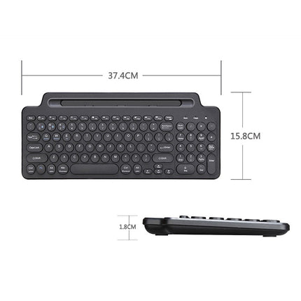 2.4G Bluetooth Wireless Keyboard With Card Slot Bracket No Touchpad-garmade.com