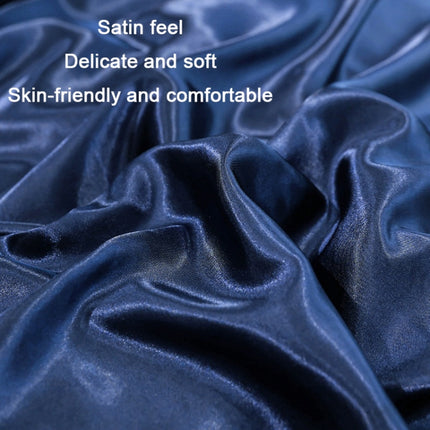 2 Pairs Ice Silk Pillowcase Home Textile Bedding, Size: 50x75cm(Black)-garmade.com