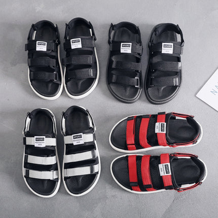 Summer Slippers Dual-purpose Beach Shoes Men Sandals, Size: 41(Black)-garmade.com